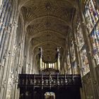  Chapelle de King’s College  --  Vue intérieure vers l’est, le jubé (1532-36) et son orgue