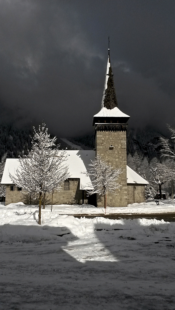 Chapelle en Neige