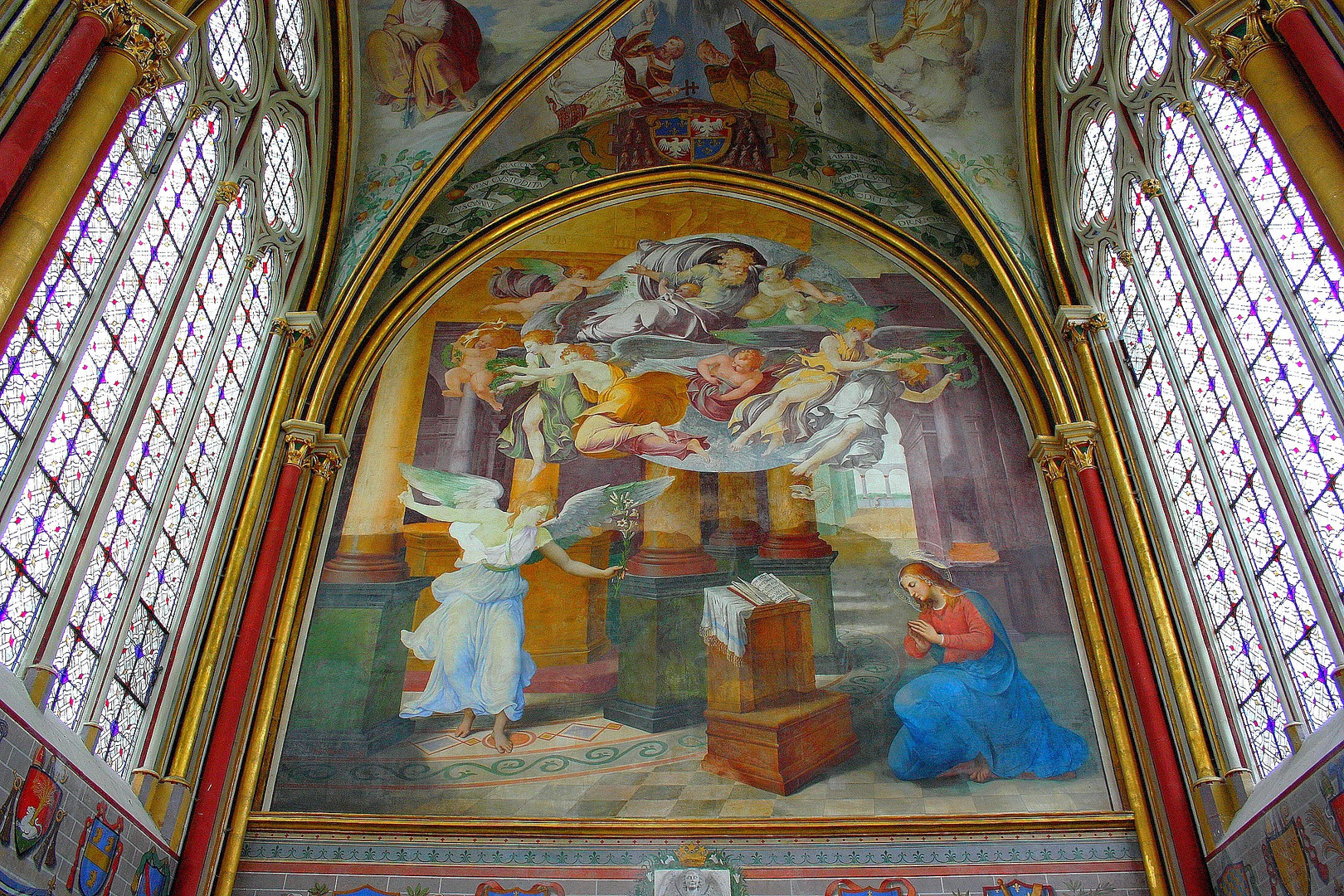 Chapelle royale de Chaalis Fresque de Primatice Renaissance