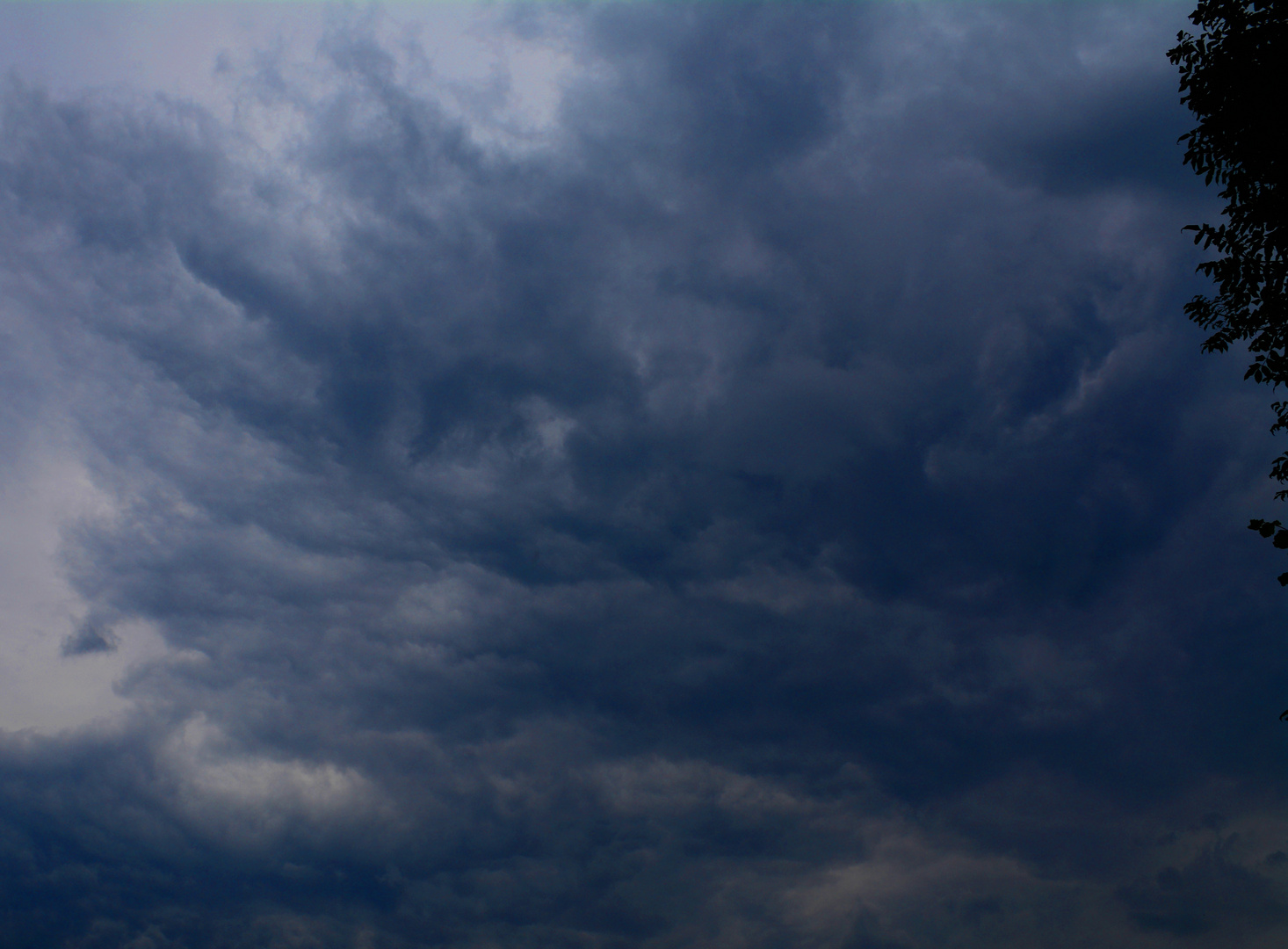 charakteristische Bewölkung vor einem sommerlichen Abendgewitter