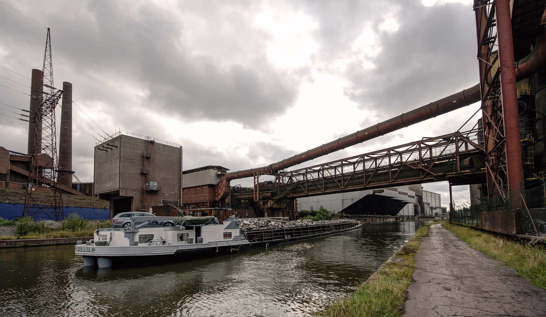 Charleroi - Footway along the Sambre River to Marchienne au Pont - 05