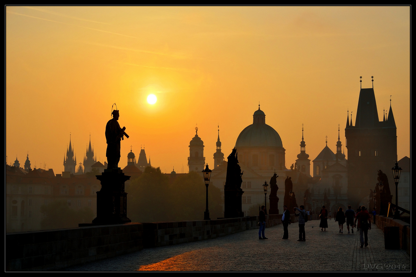 Charles bridge at dawn