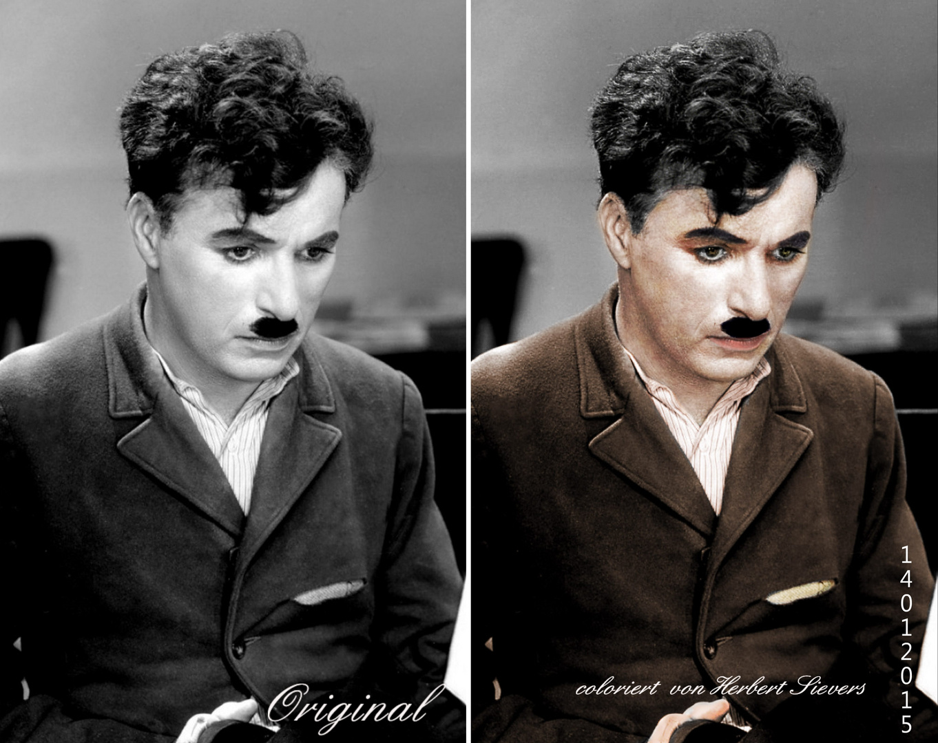 Charlie Caplin coloriert