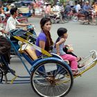 charmante passagère de cyclo pousse