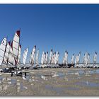 Chars à voile en baie de Somme .