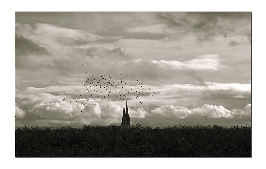 Chartres à vol d'oiseaux