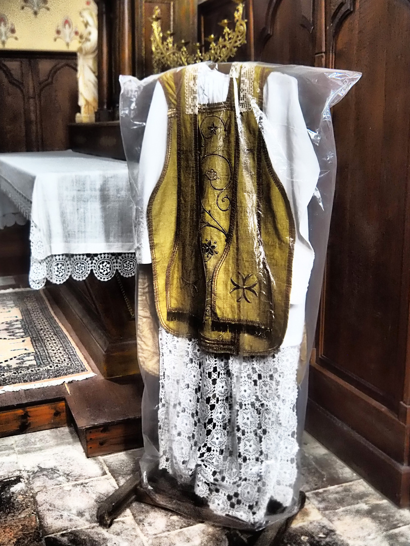 Chasuble exposée dans l’Eglise Notre-Dame