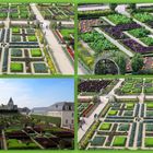 Chateau de Villandry Blick auf den Gemüsegarten.