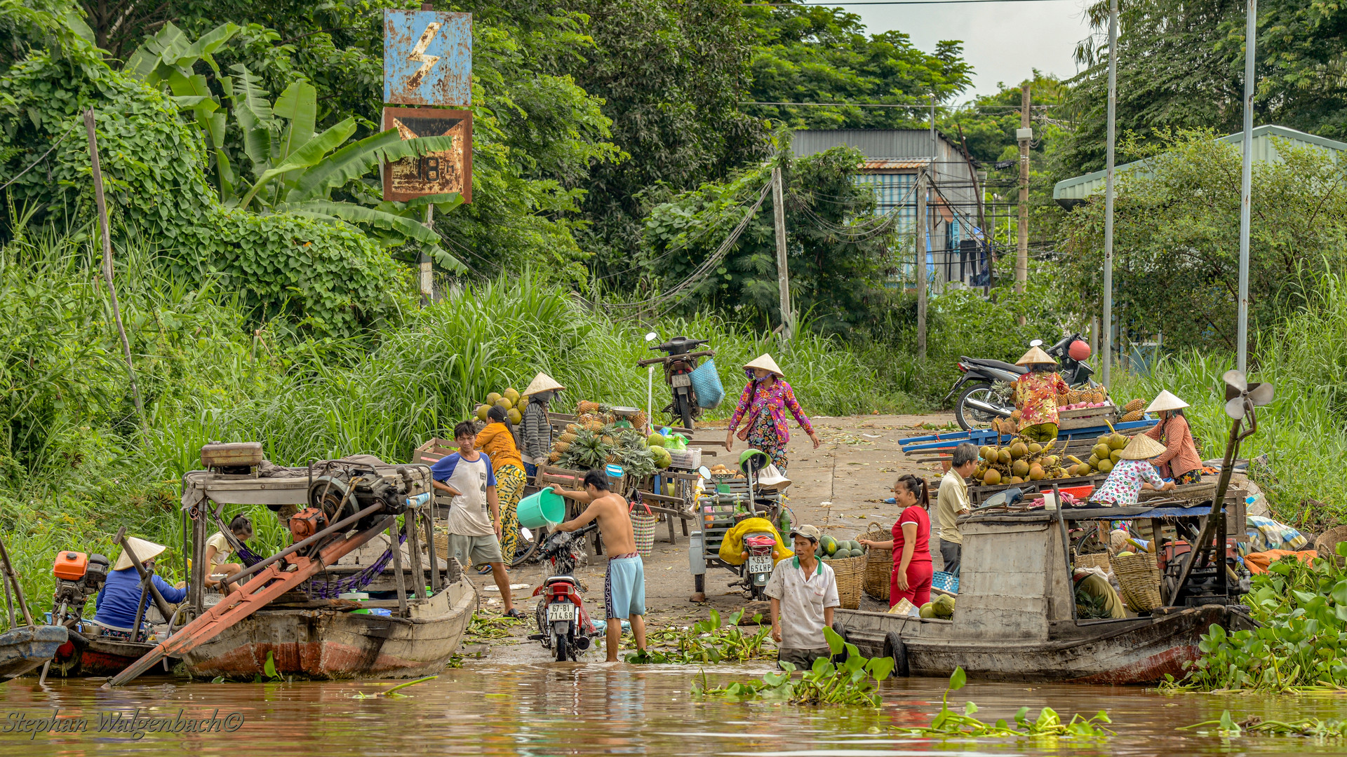 Chau Doc Bassac River Gemüsebauern