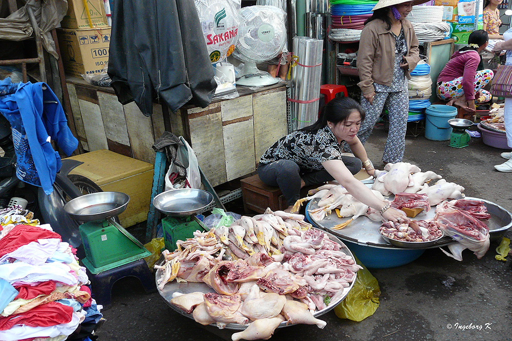 Chau Doc - Markt - 3 - Geflügelmarkt