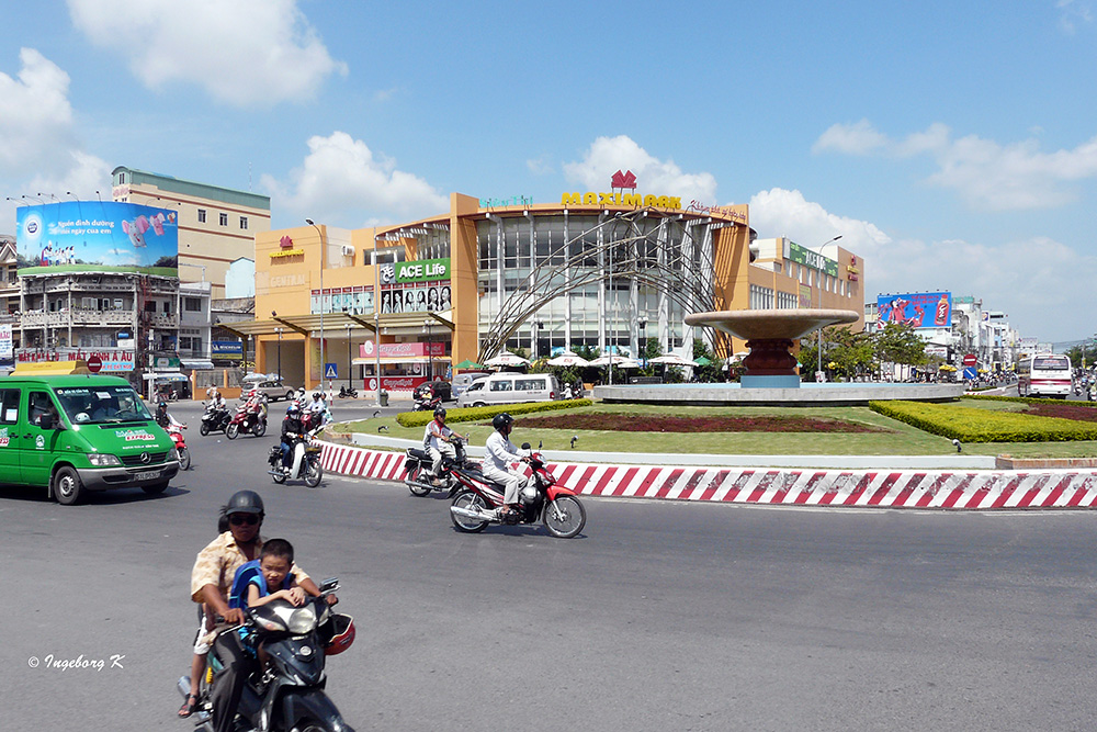 Chau Doc - Straßenvekhr im Zentraum