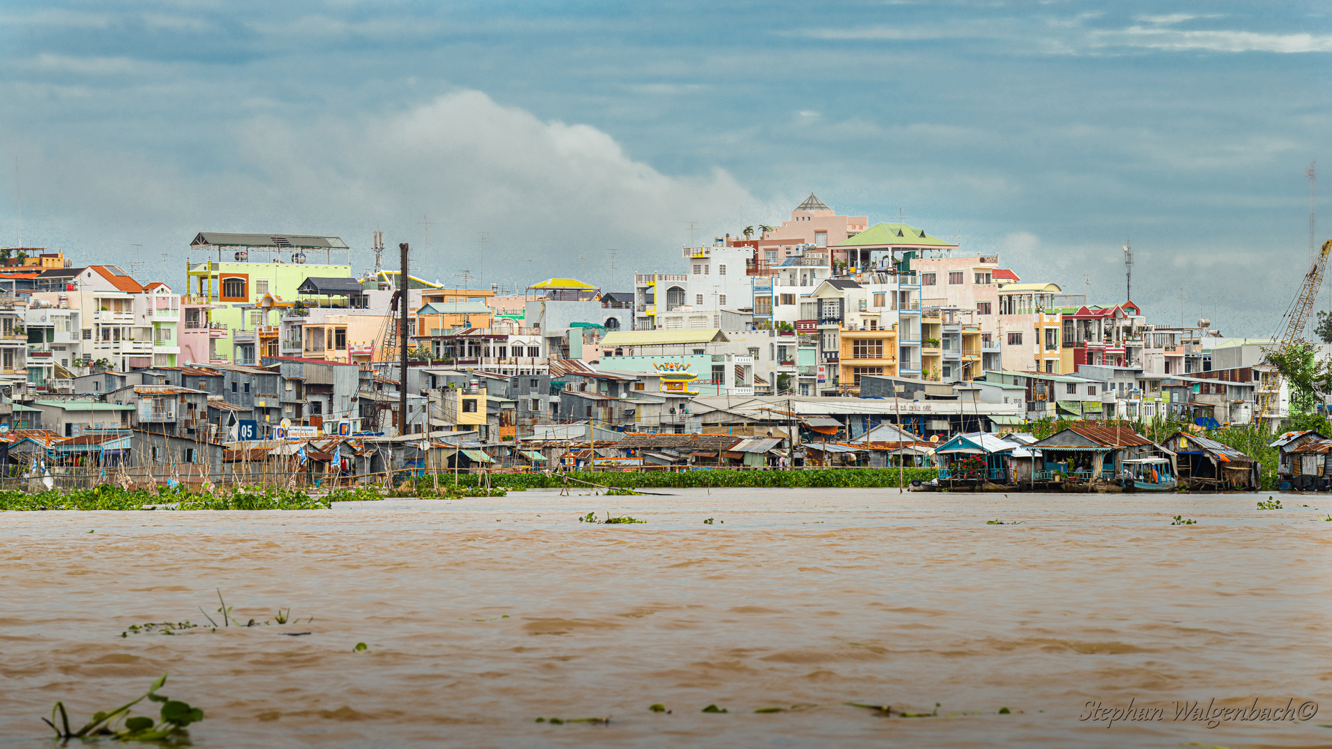 Chau Doc Vietnam am Bassac River