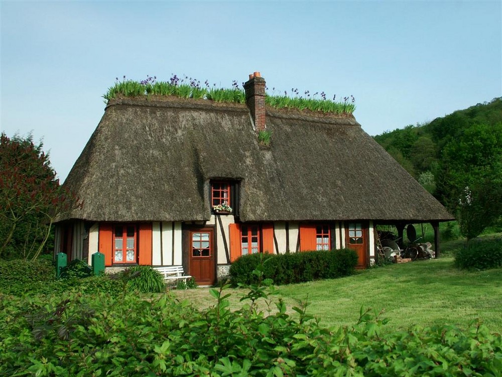 Chaumière normande du marais Vernier photo et image europe, france, normandie Images Chaumière normande du marais Vernier photo et image europe, france, normandie Images