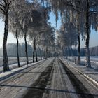 Chaussee bei Rautendorf im Winter