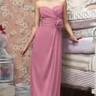 Cheap Pink Floor Length Bridesmaid Dress