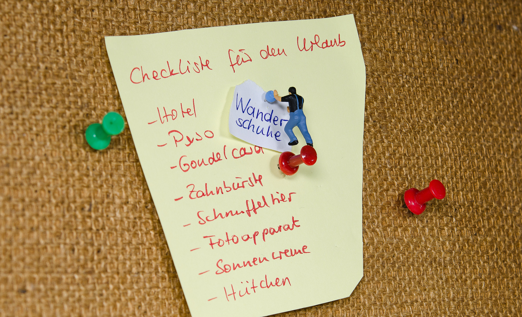 Checkliste für den Urlaub