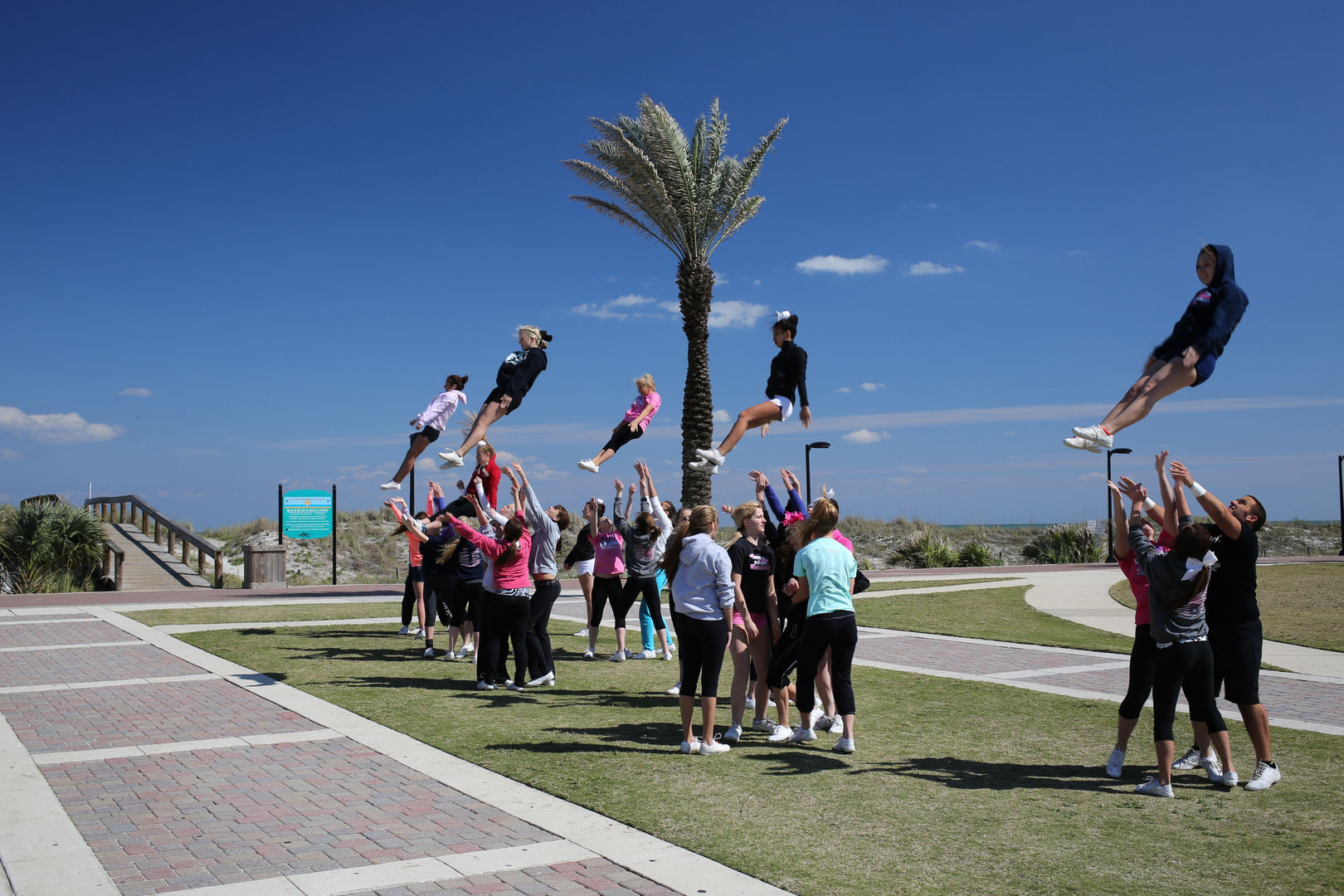 Cheer-Leaders trainieren