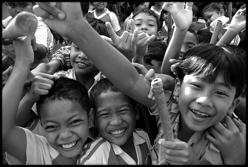 Cheerful pupils of Bali