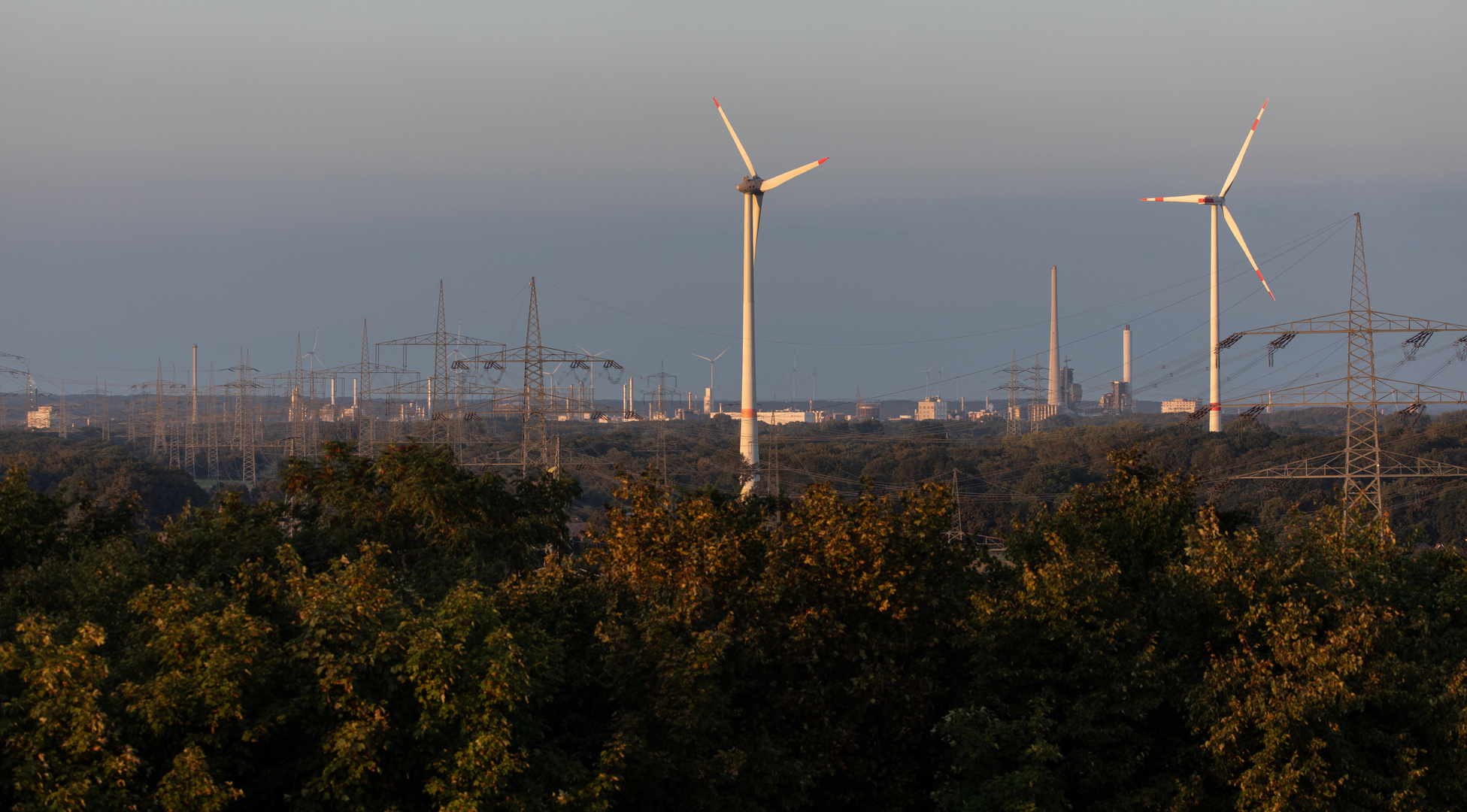 Chemiepark Marl im letzten Licht