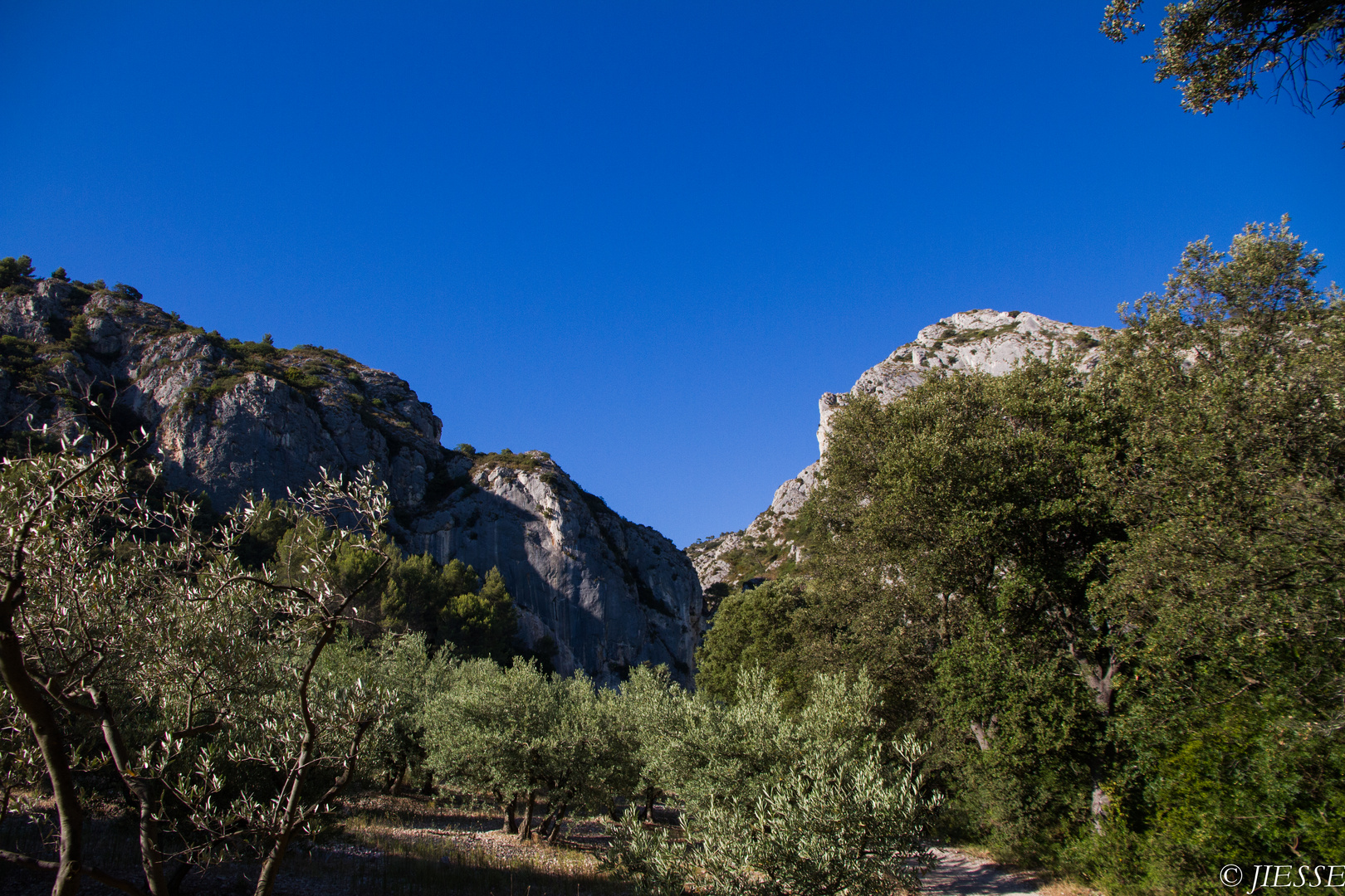 chemin d'accès des Gorges