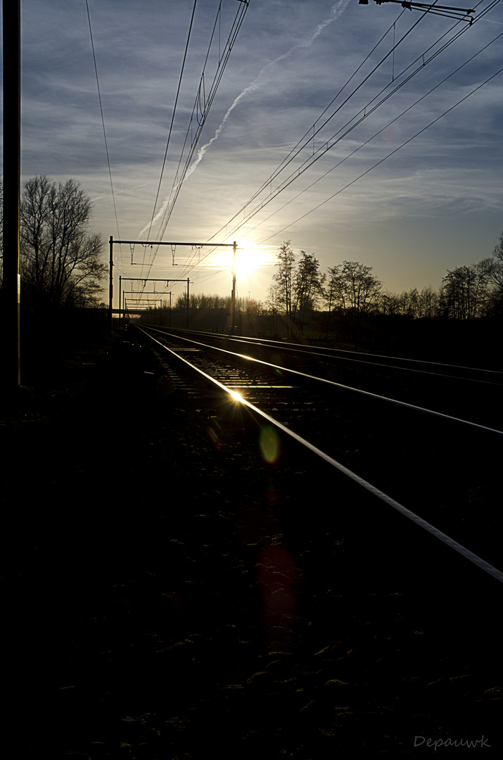 Chemin de fer sous le soleil