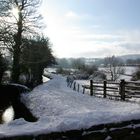 Chemin randonnée sous la neige