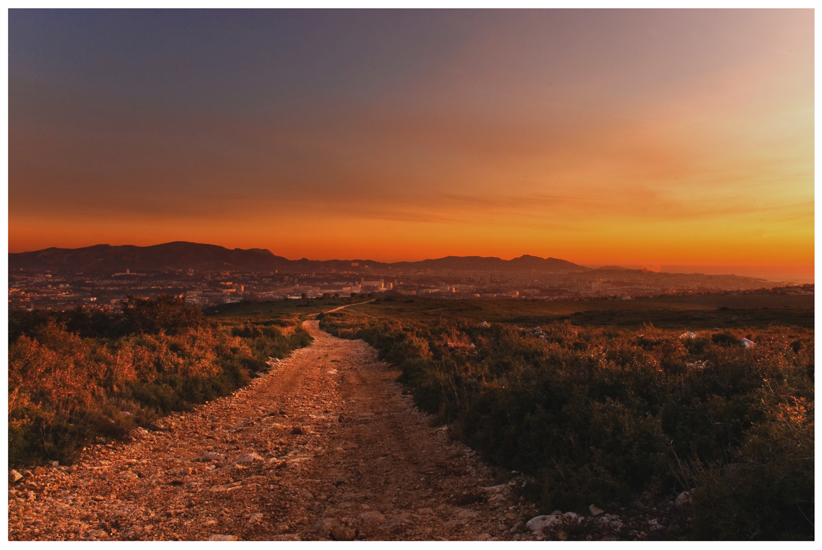 chemin vers la ville