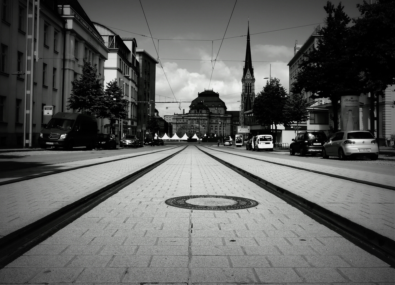 Chemnitz Blick auf´s Opernhaus