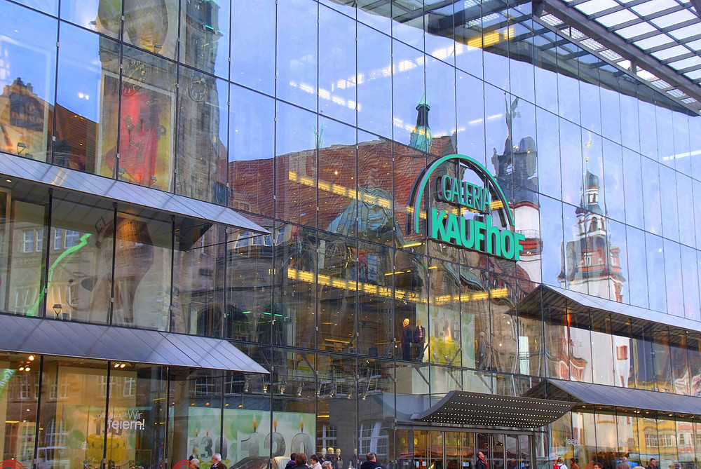 Chemnitz Spiegelungen am Marktplatz