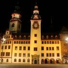Chemnitzer Rathaus bei Nacht