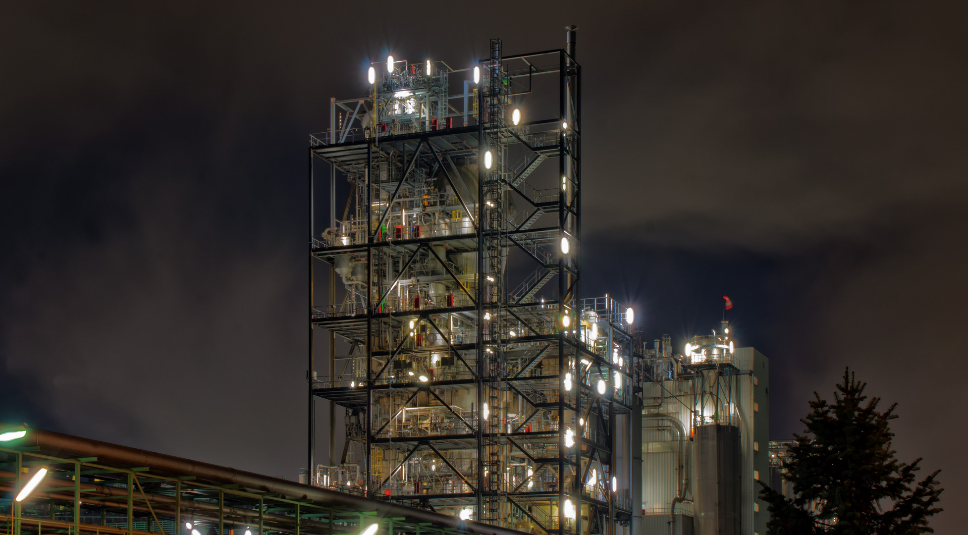 Chempark Dormagen Foto Bild Architektur Architektur Bei Nacht Langzeitbelichtung Bilder Auf Fotocommunity