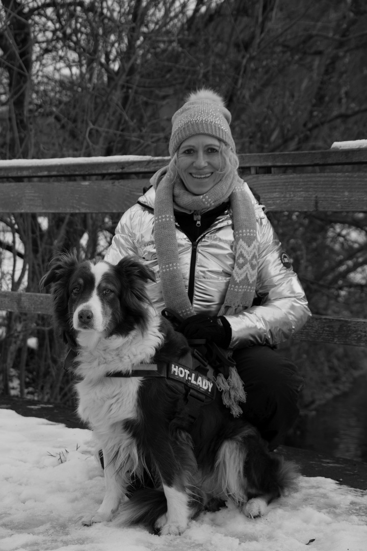 Chenda und ich - Winterspaziergang