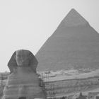 Cheops Pyramid and Sphinx