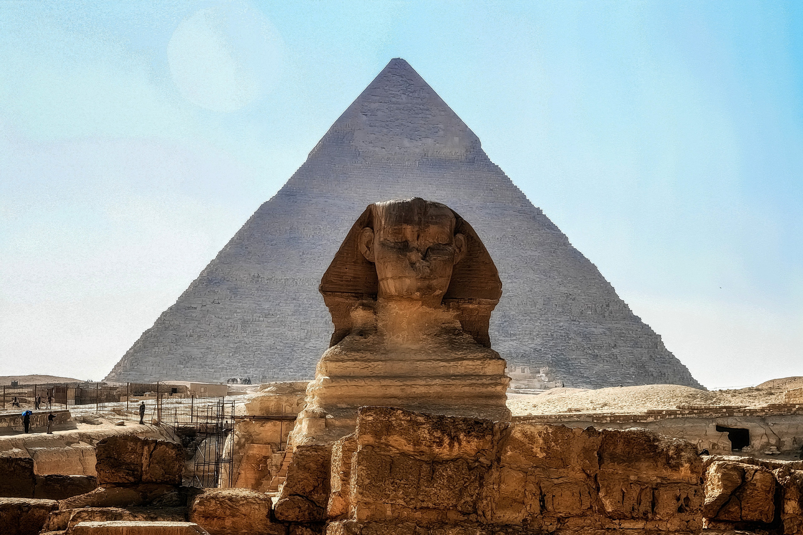 Chephren Pyramide und die große Sphinx