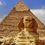 Chephren-Pyramide und Sphinx