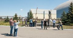 Chernobyl Lenin Nuclear Plant - Exploded Reactor no 4 with New Cenotaph