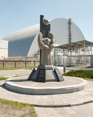 Chernobyl Lenin Nuclear Plant - Exploded Reactor no 4 with New Cenotaph