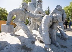 Chernobyl Village - Monument "Those who saved the world"