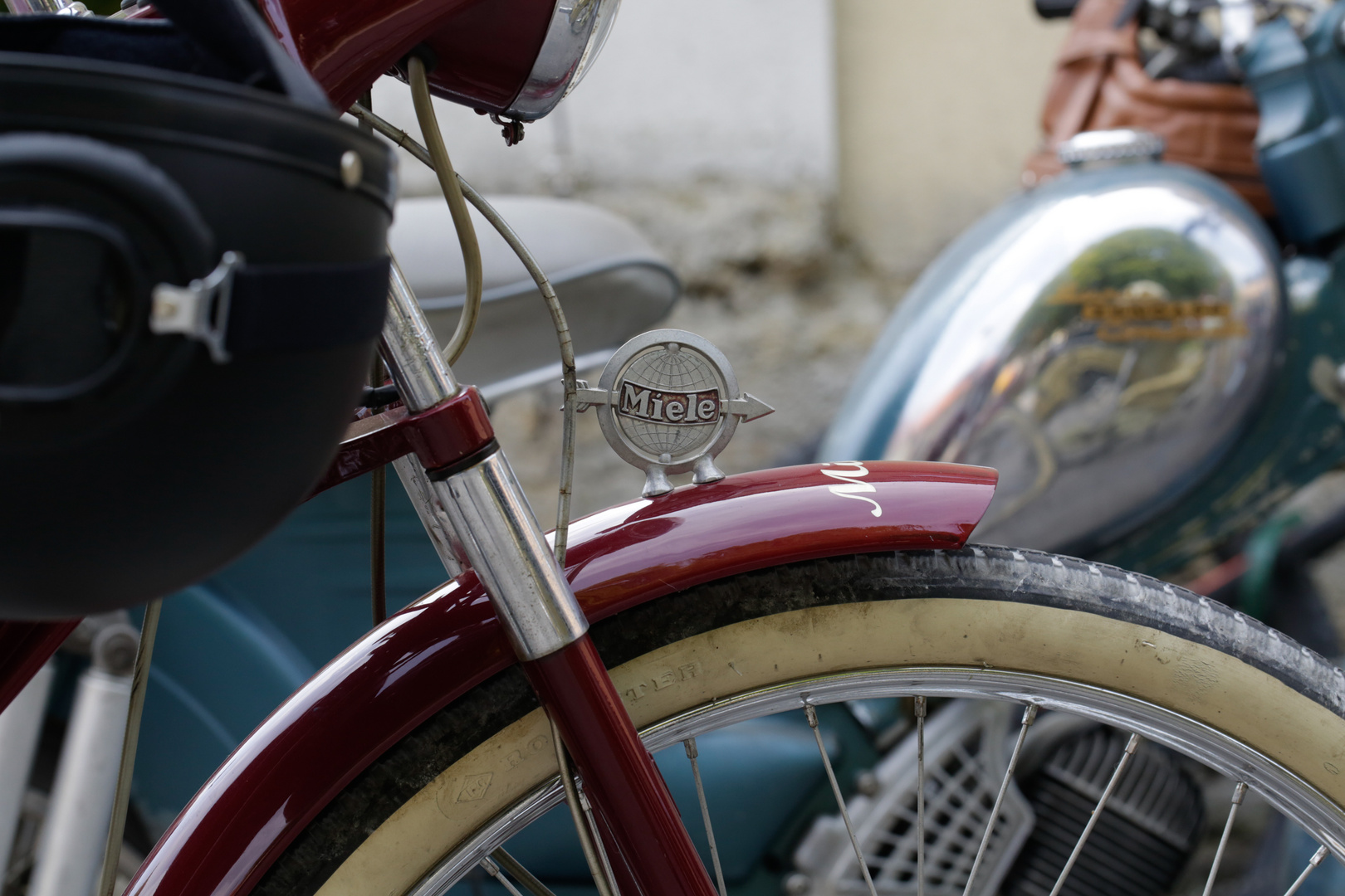 Cherry Red Moped