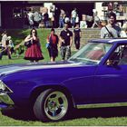 Chevelle, blau, V8, retro