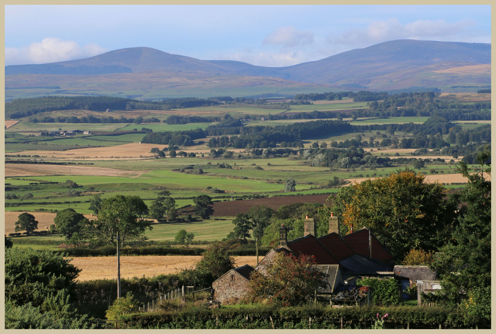 cheviot hills from old lyham Northumberland