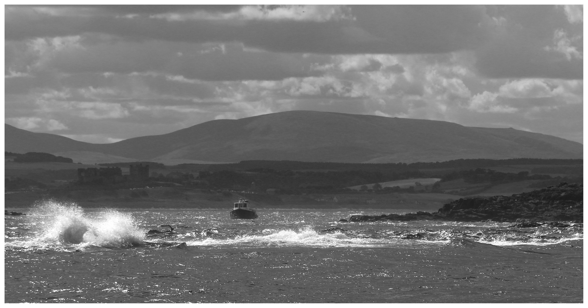 cheviot hills from the farne islands