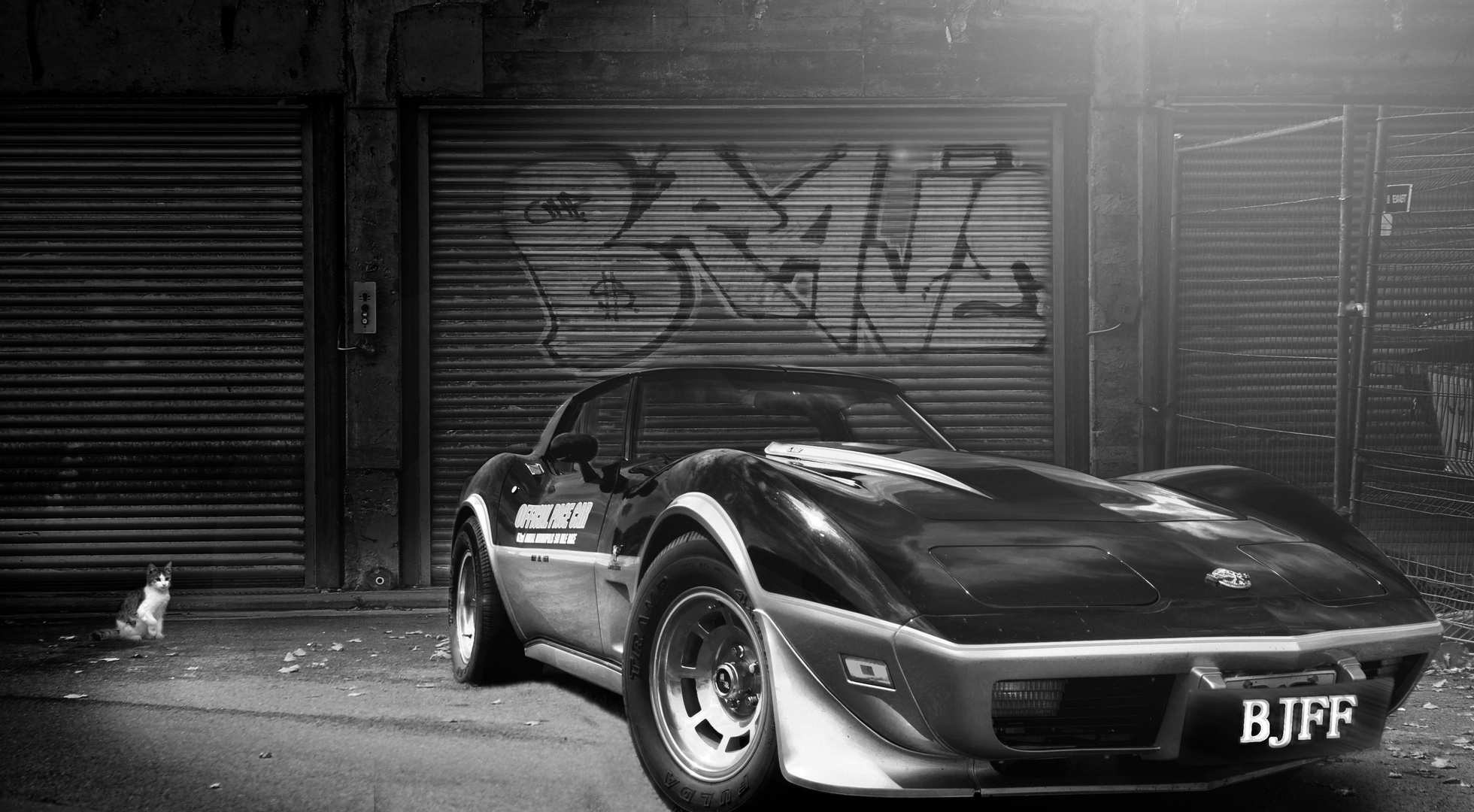 Chevrolet Corvette C3 B&W (Composing Übung)