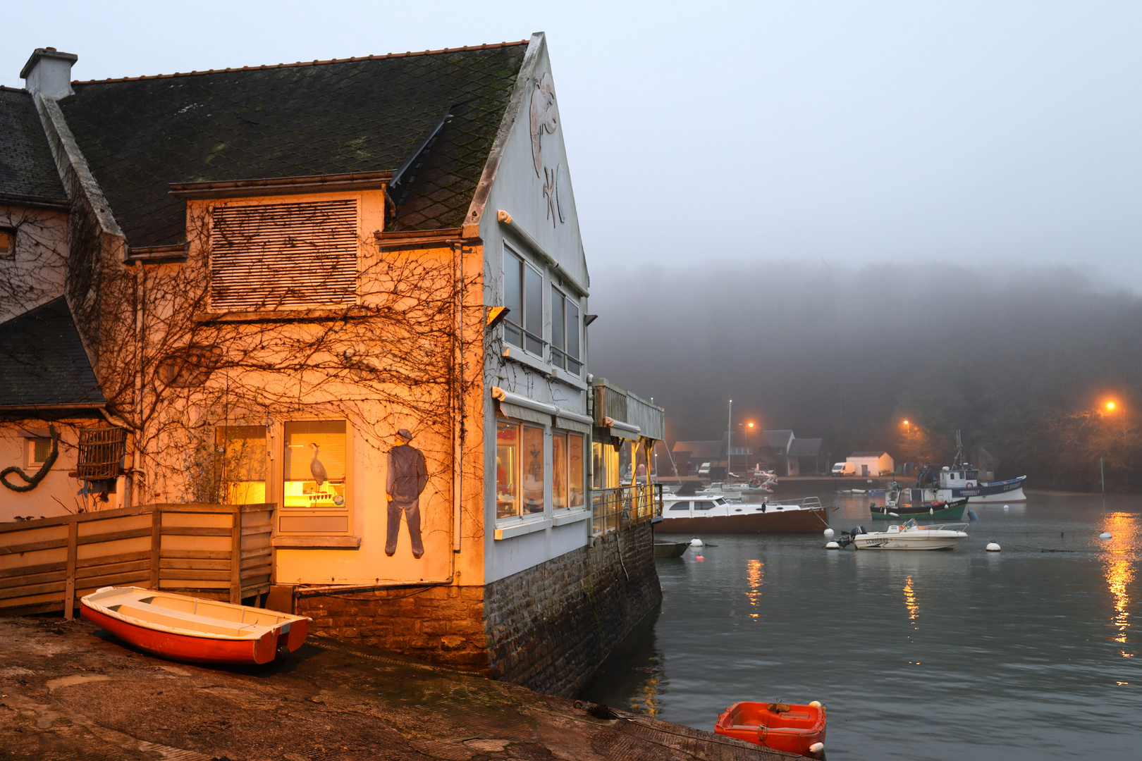 "chez Jacky" le port du Belon, sud Finistère