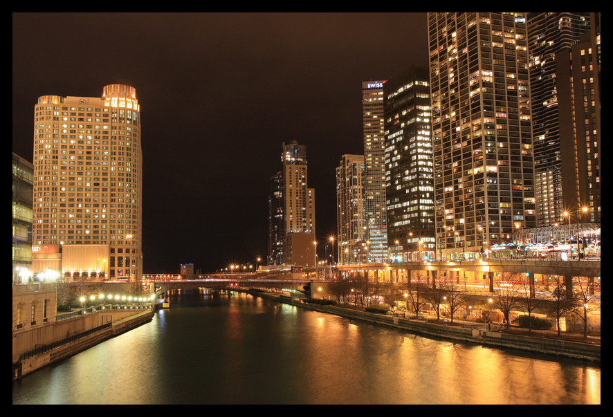 Chicago at night