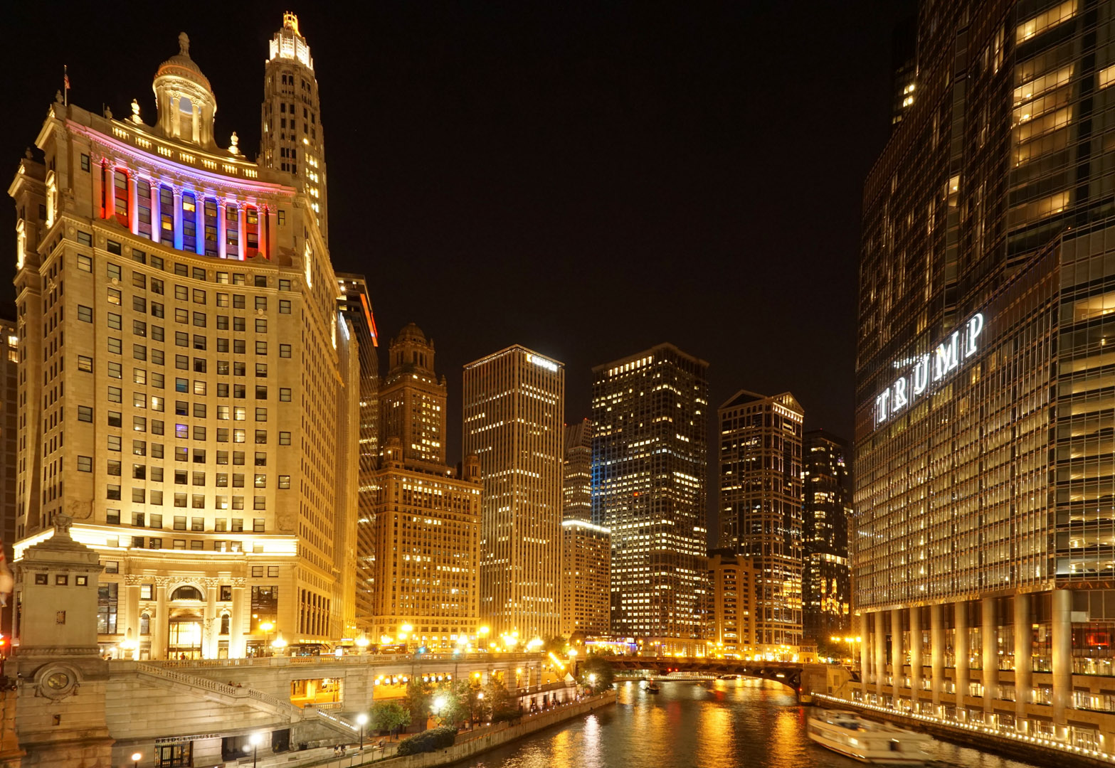 Chicago at night