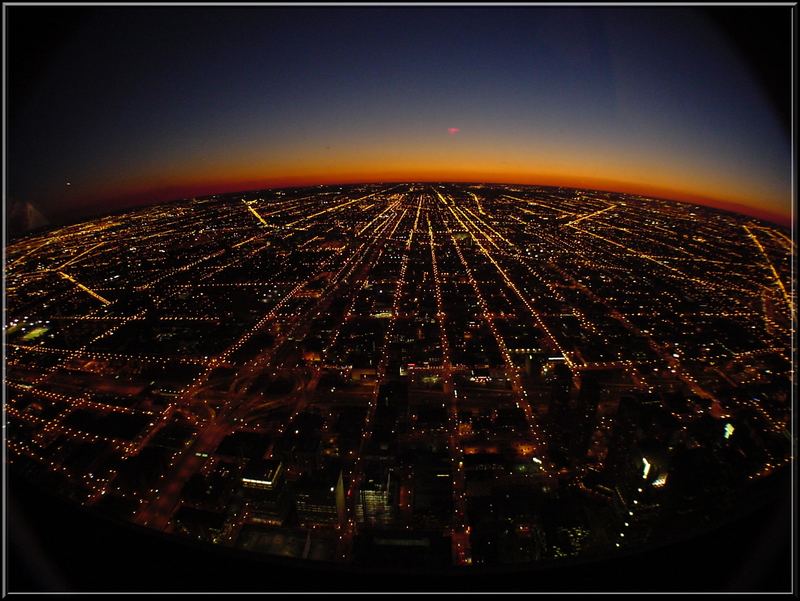 Chicago at night