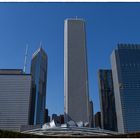 Chicago, Blick auf die Wolkenkratzer vom Milennium Park aus