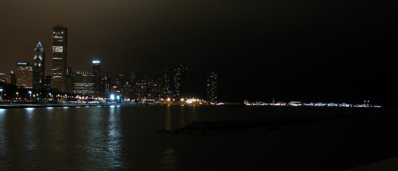 Chicago @ night navi pier