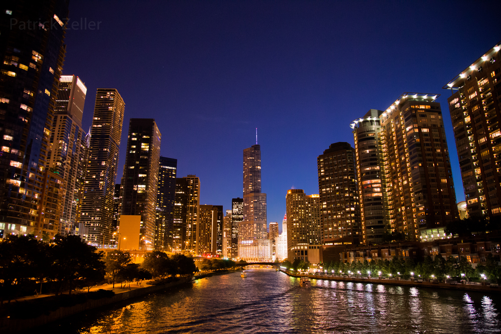 Chicago River at Night